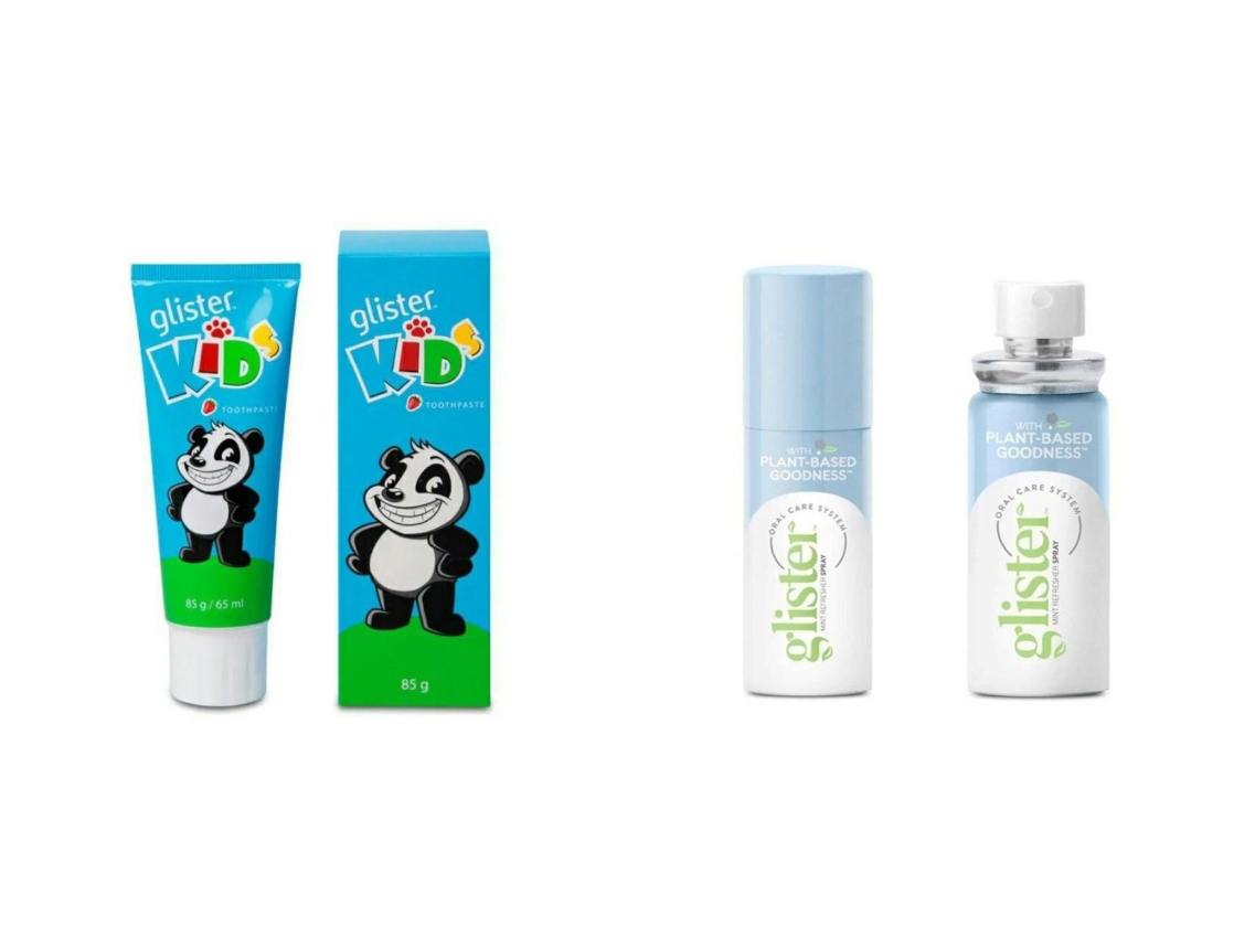 Набор детская зубная паста Amway Glister Kids 65 мл и Спрей-освежитель полости рта Amway Glister Mint 14 мл