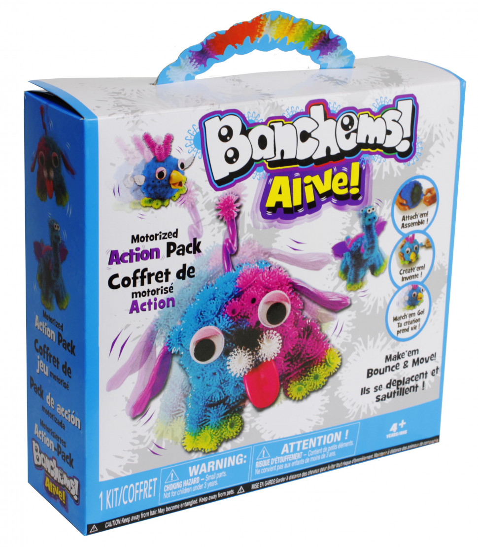 Конструктор-липучка Bunchems Alive (Банчемс моторизований) 300 деталей Різнокольоровий (9929R)