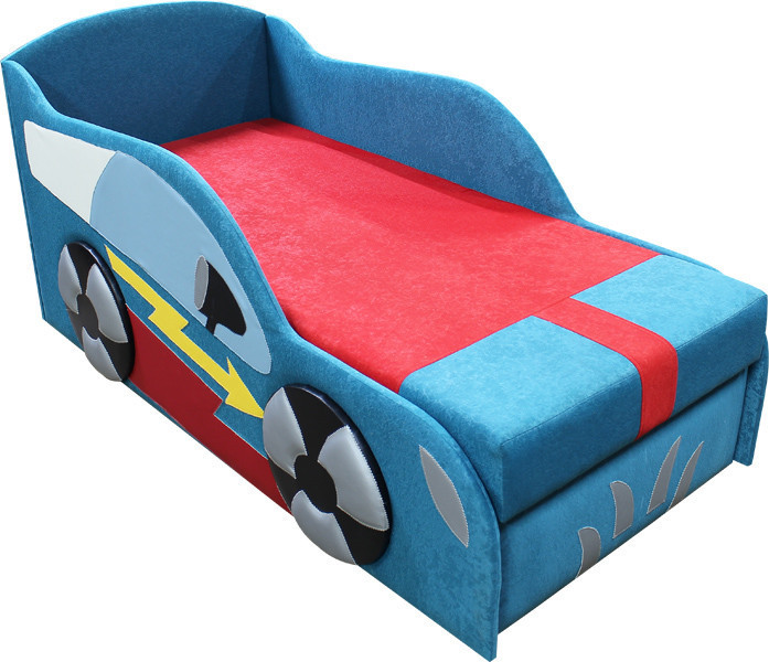 Кроватка машинка Ribeka Автомобильчик Синий (15M03)