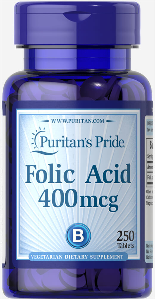 Фолиевая кислота Puritans Pride 400 мкг 250 таблеток (31958)