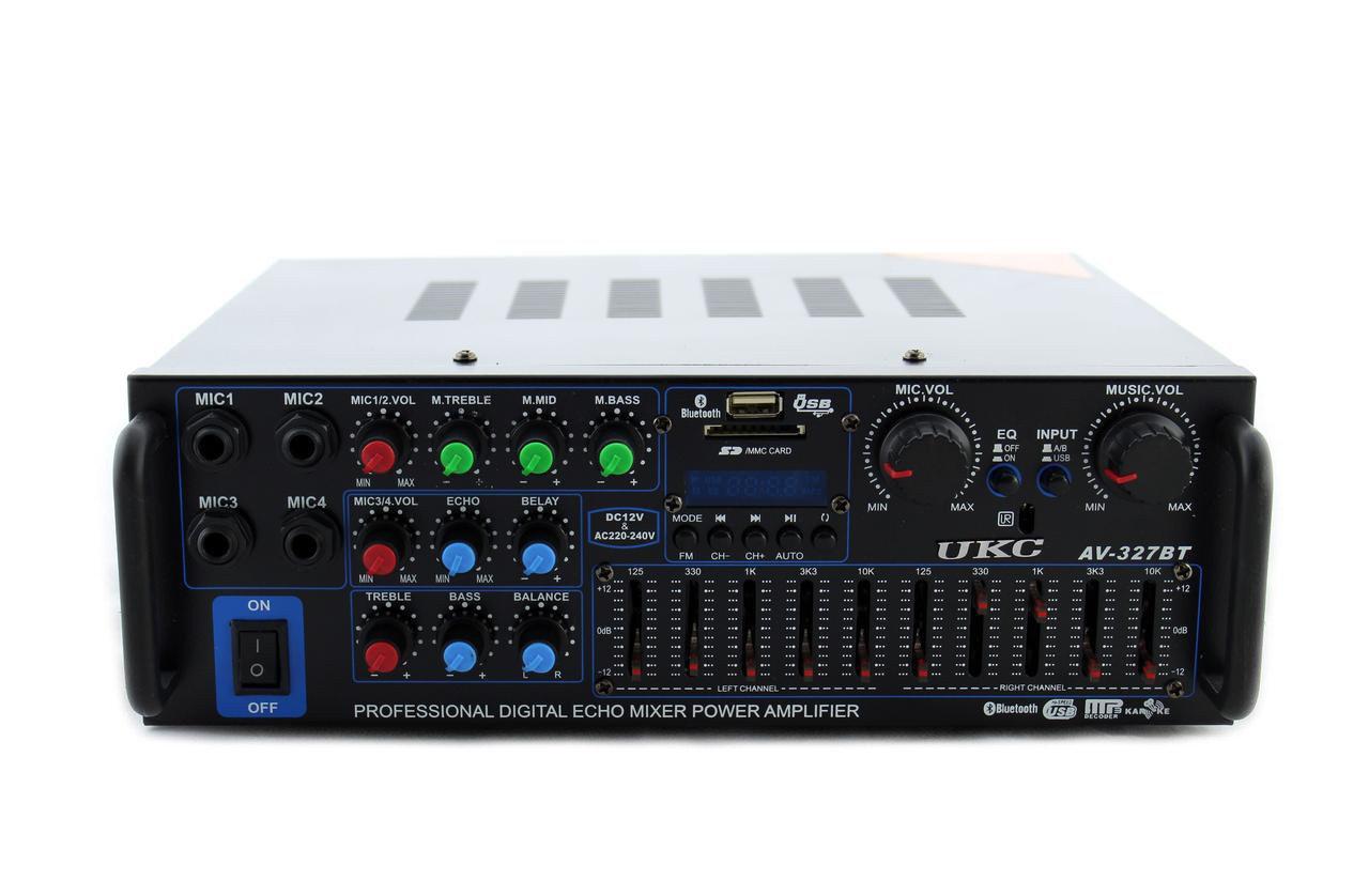 Усилитель звука и музыки UKC AV-326BT 3295 с караоке