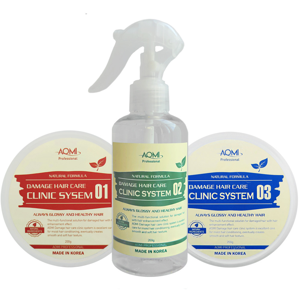 Набор средств для восстановления волос Aomi Damage Hair Care Clinic System 01,02,03 200 г
