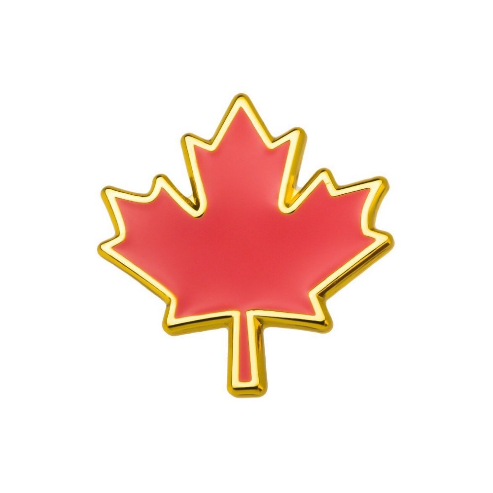Значок BROCHE Кленовый листок красный BRGV113413