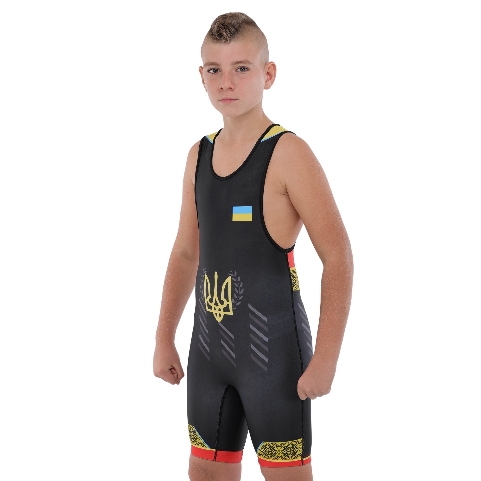 Трико для борьбы детское SP-Sport JY-6607 Ukraine 7XS 128-162 см Разноцветный