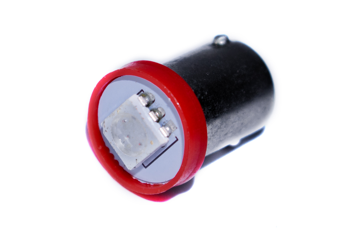 Світлодіодна лампа AllLight T 8.5 1 діод 5050 BA9S 12V 0.45W RED