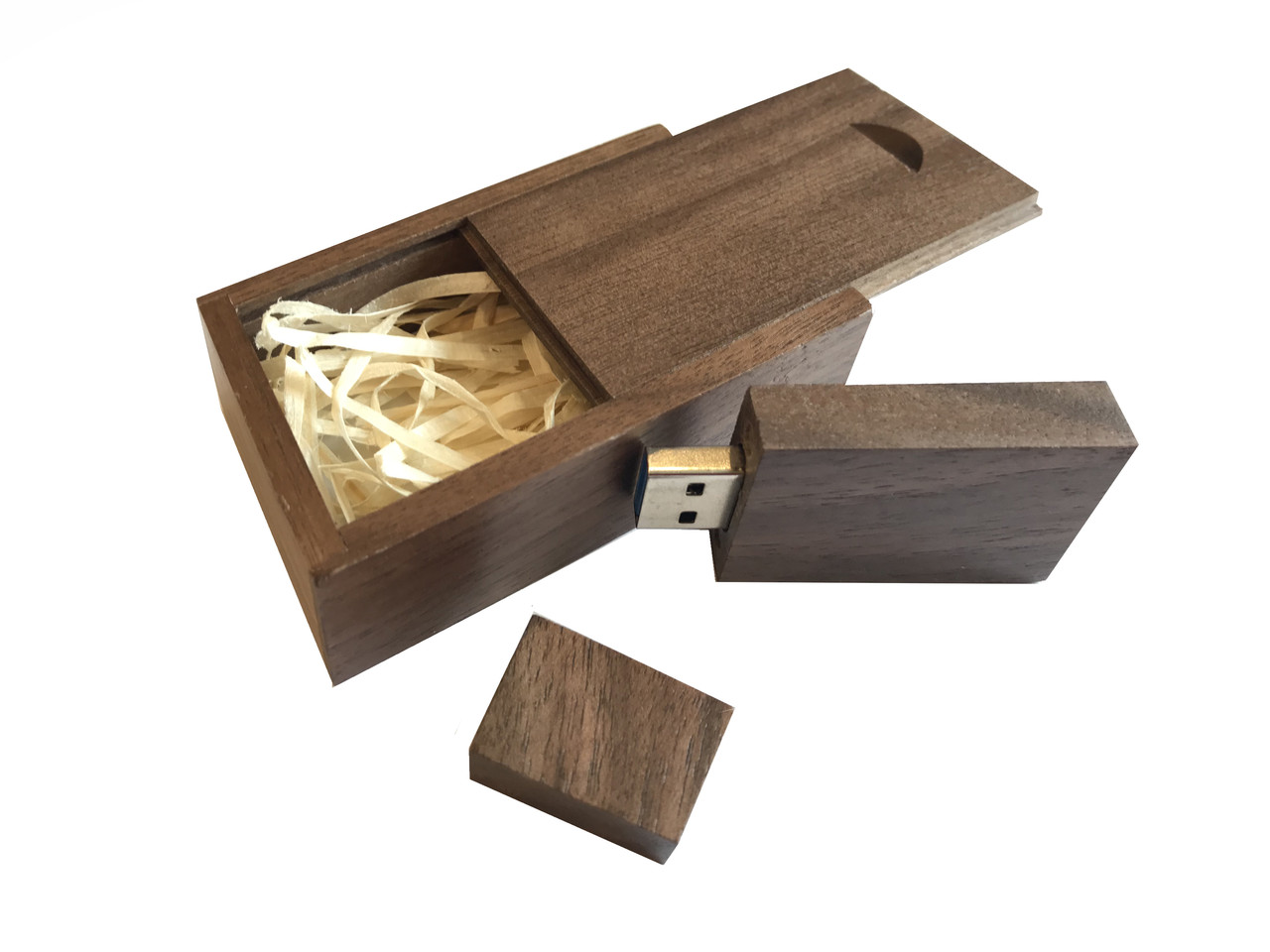 Флешка SUNROZ Wooden USB Flash Drive дерев'яний флеш накопичувач у коробці 32 Gb USB 3.0 Коричневий (SUN0822)