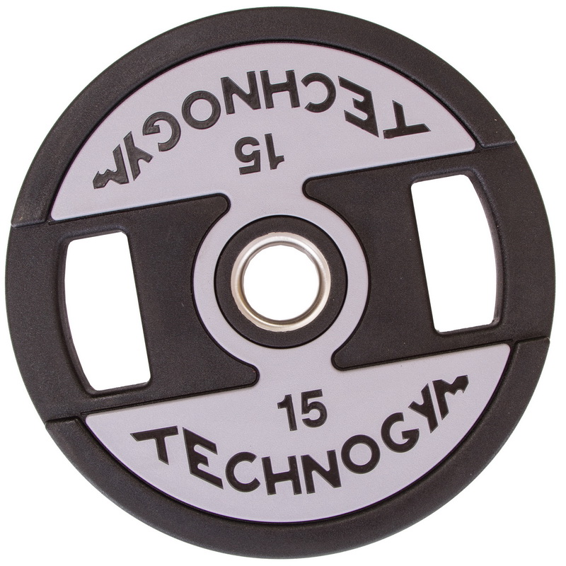 Млинці диски поліуретанові TECHNOGYM TG-1837-15 15кг Чорний