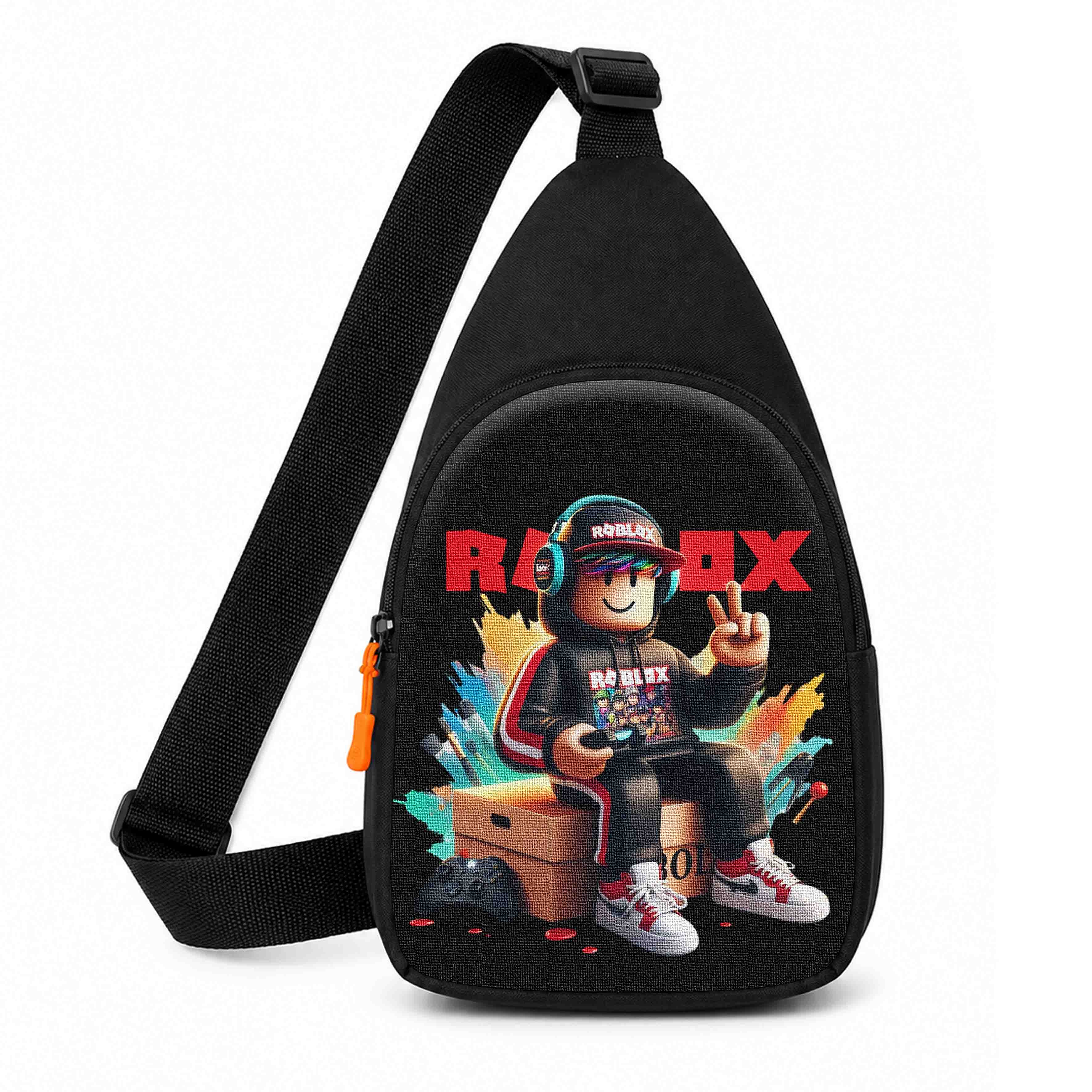 Дитяча сумка-слинг Roblox через плече, чорна, водонепроникна, 29x17x5 см