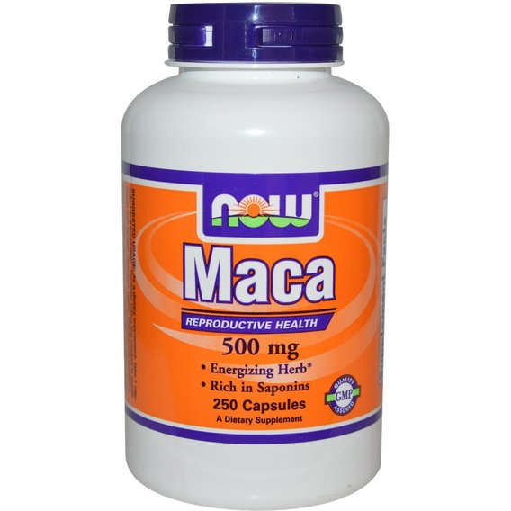 Мака NOW Foods Maca 500 mg 250 Caps