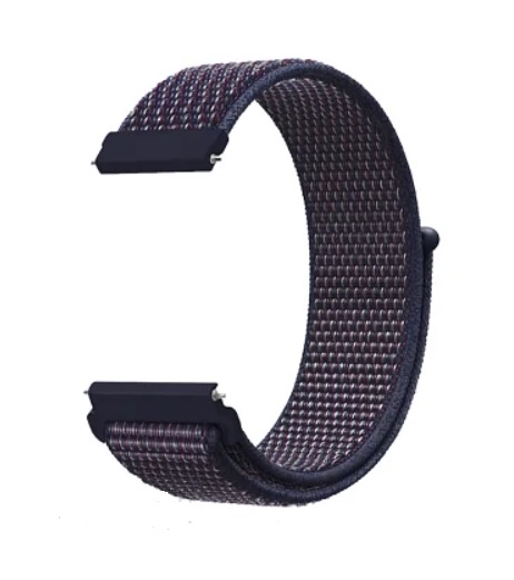 Ремінець BeWatch 20мм нейлоновий липучка універсальний для смарт годинника Фіолетовий (1011389)