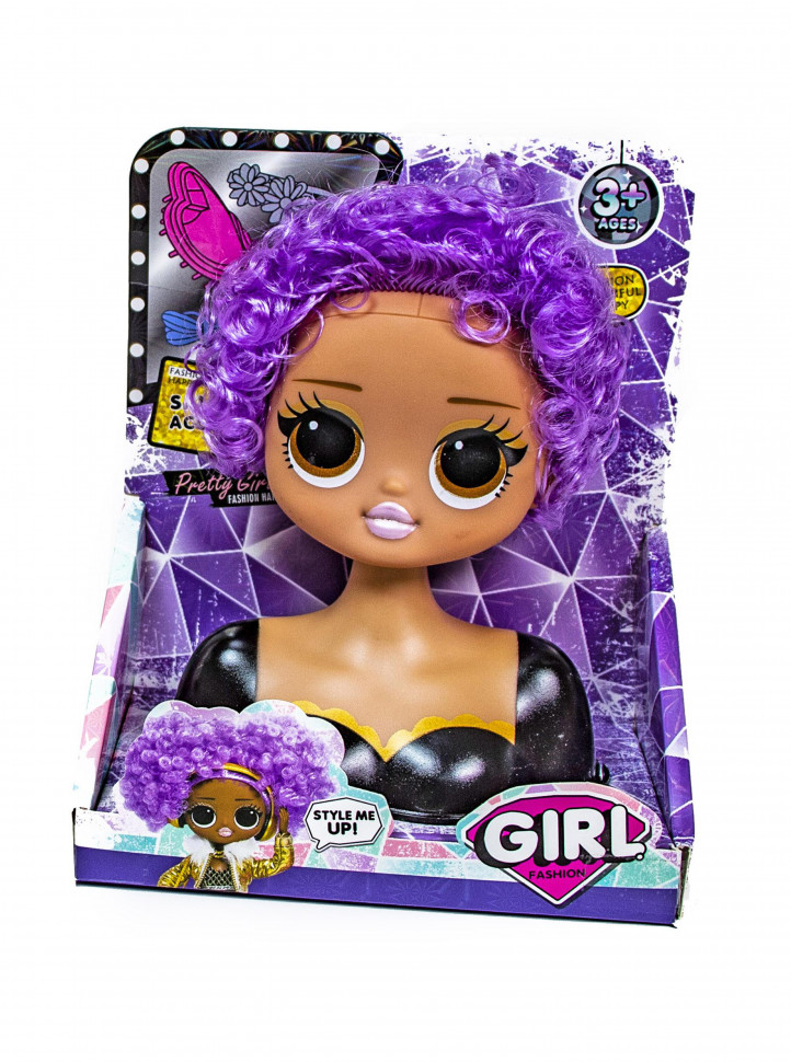 Лялька для зачісок GIRL Fashion Metr+ LK1071 Фіолетове волосся