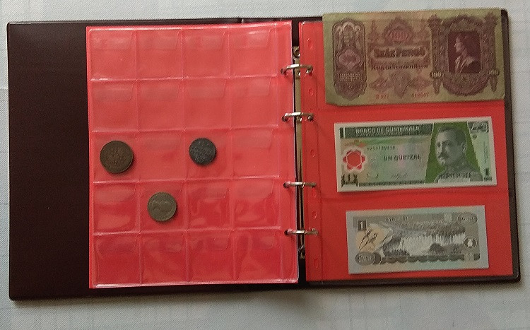 Альбом для монет и банкнот Collection наборной Красный  ( hub_cpOn45704 )
