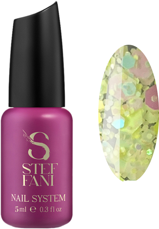 Гель-лак Stef Fani Confetti Glitter №05 Жовтий 5 мл (59487)