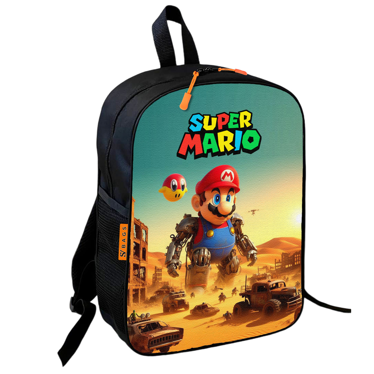 Дитячий шкільний рюкзак Super Mario 36×27×13 см, водонепроникний, багатоколірний — арт. 2551263544