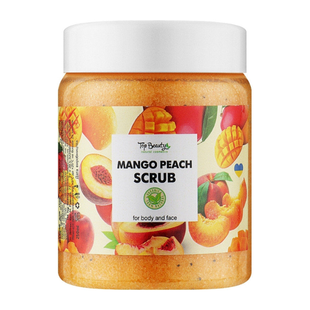 Скраб для тела и лица Манго-Персик Top Beauty Mango Peach Scrub 250 мл (4820169180283)