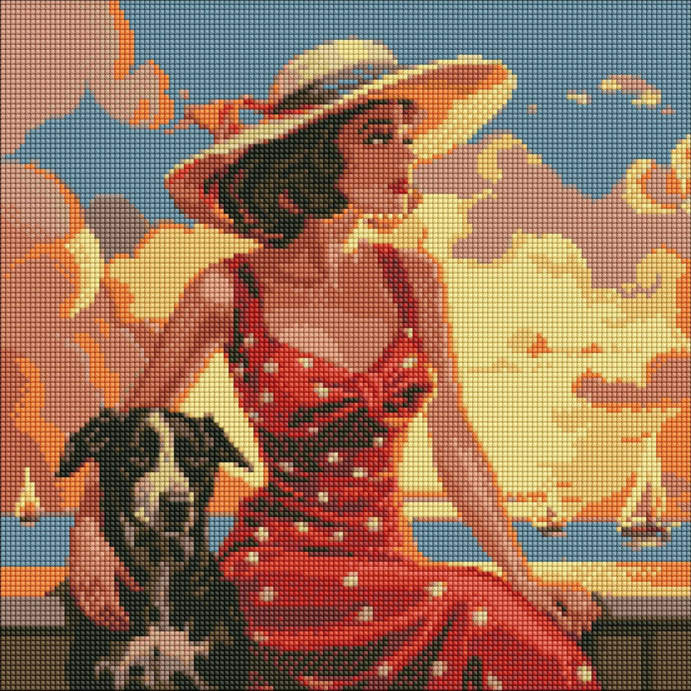 Алмазная мозаика "Атмосфера моря" ©art_selena_ua Идейка AMO7693 40х40 см