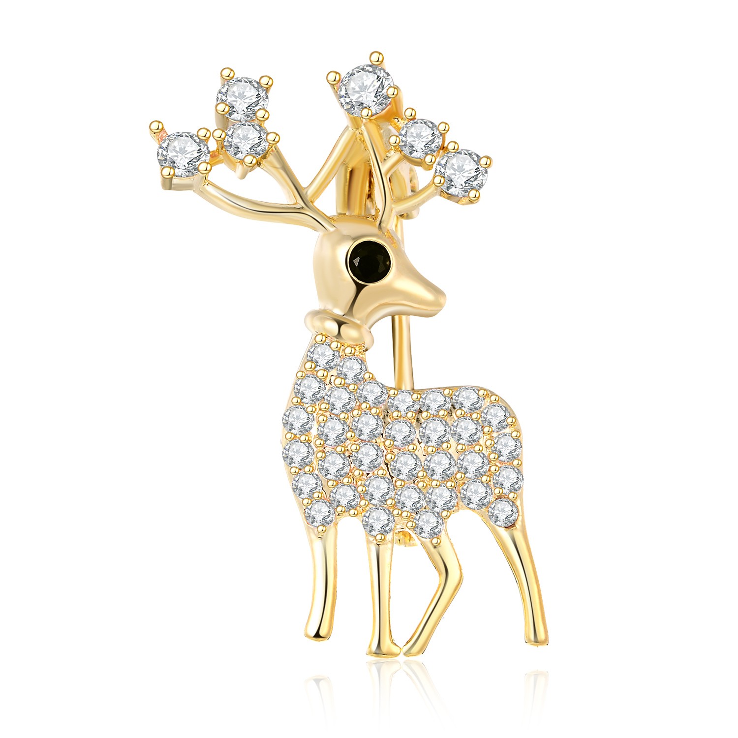 Брошь BROCHE Олень Ланцелот золотистая BRBF111592