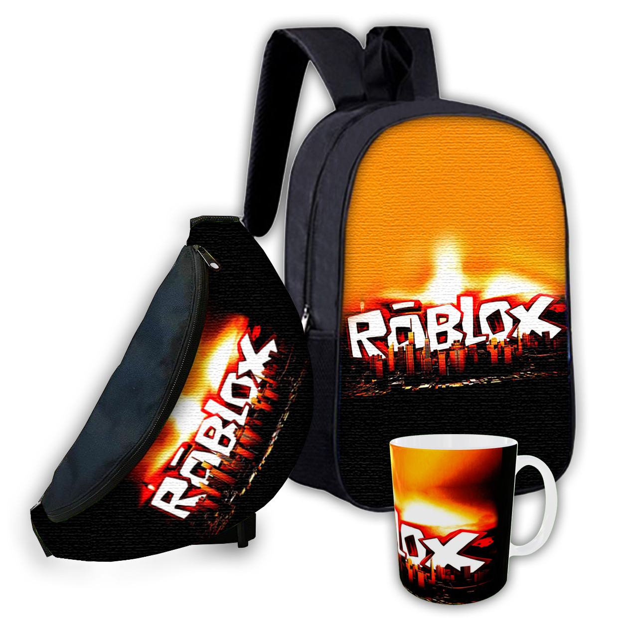 Дитячий набір Roblox: рюкзак, бананка та кружка 330 мл, 3 предмети