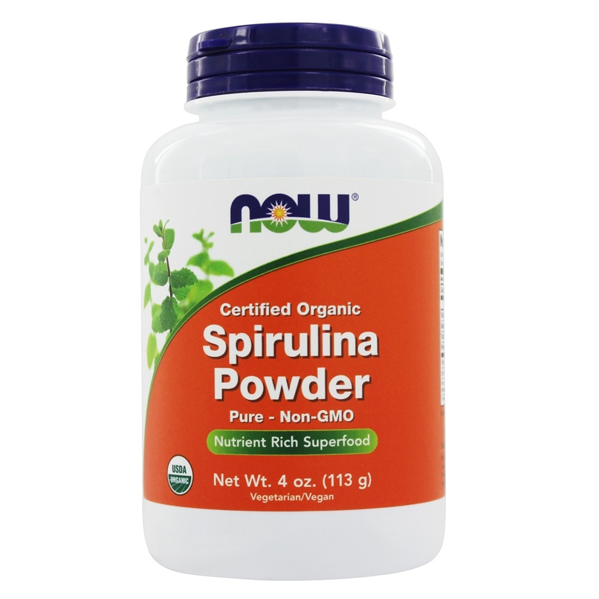 Органическая Спирулина, Порошок, Organic Spirulina, Now Foods, 113 гр
