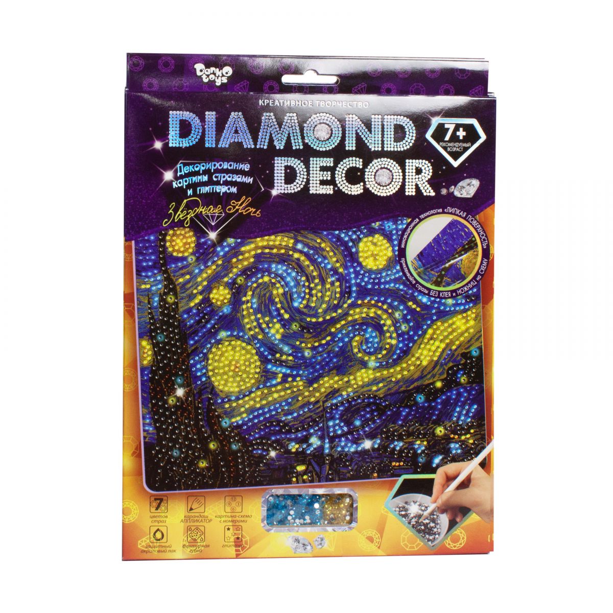 Набор для творчества Diamond Decor Звёздная ночь Dankotoys (DD-01-06)