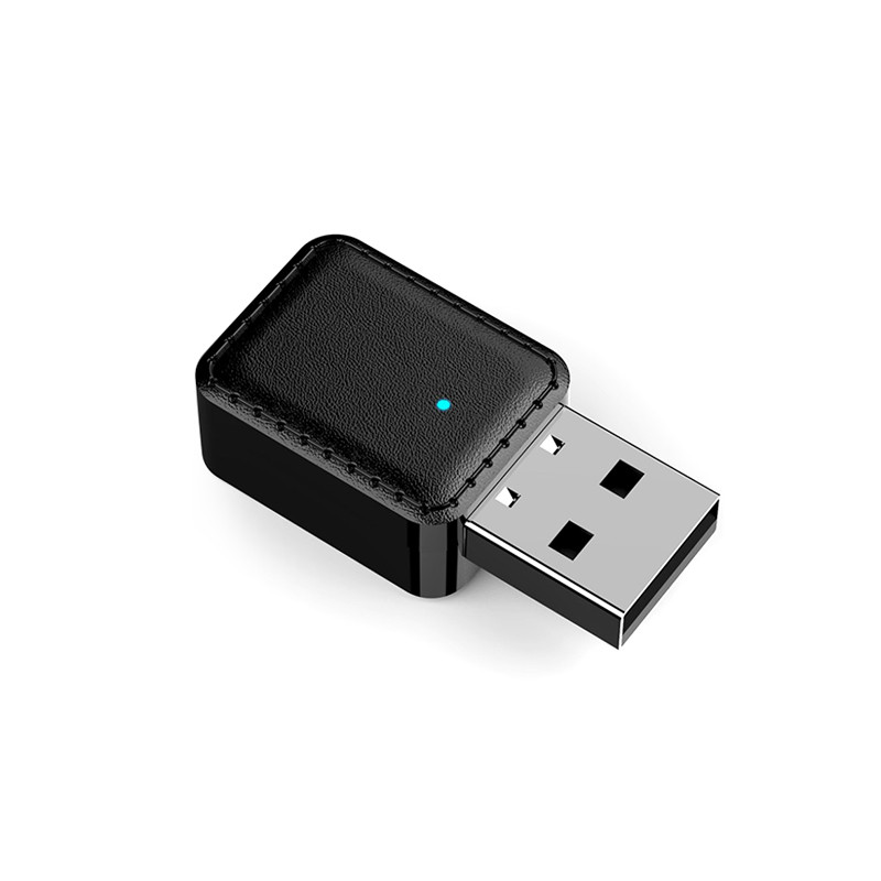 Автомобильный адаптер аудио беспроводной Lesko RX-TX-413 Bluetooth USB 5.0 Black