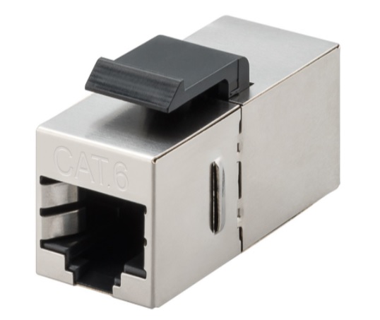 Перехідник мережевий Lucom RJ45 STP6 F/F Keystone Compact Metal Gold срібний (62.09.8129)