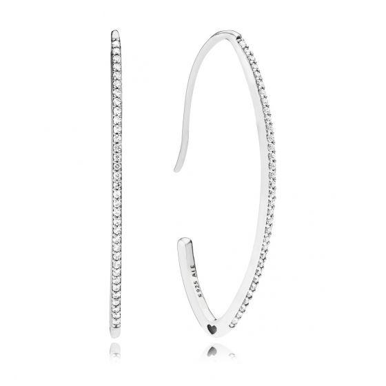 Срібні сережки No Brand Іскристі лінії 297691CZ (1341788637)