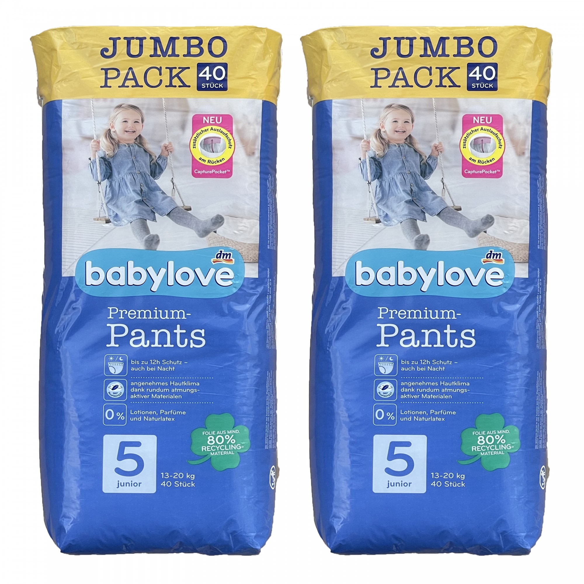 Подгузники-трусики Babylove Premium 5 junior JUMBOPACK 13-20 кг 80 шт