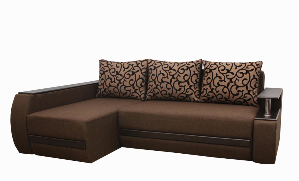 Кутовий диван Garnitur.plus Граф темно-коричневий 245 см (DP-224)