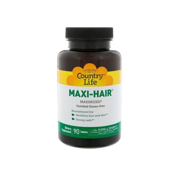 Комплекс для кожи, волос, ногтей Country Life Maxi-Hair 90 Tabs