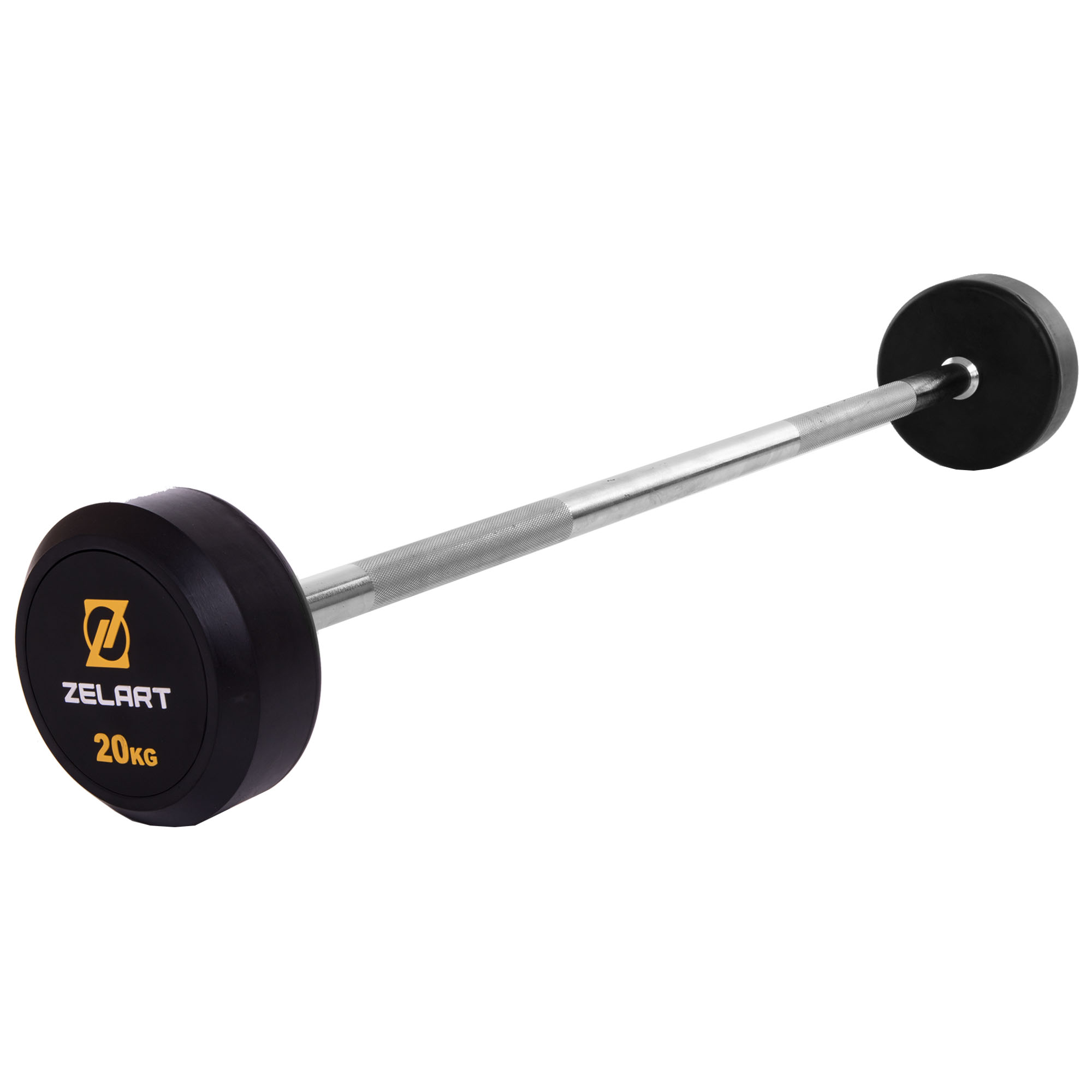 Штанга фиксированная прямая обрезиненная Zelart Rubber Coated Barbell TA-2685-20 20кг