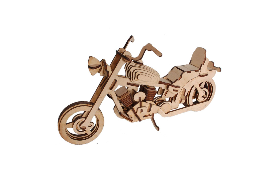 Деревянный 3D-пазл РЕЗАНОК Мотоцикл Harley Davidson 110 деталей (REZ0002)