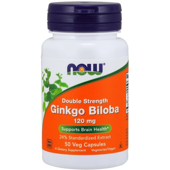 Гинкго Билоба NOW Foods Ginkgo Biloba Double Strength 120 mg 50 Veg Caps