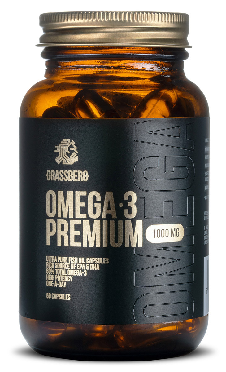 Omega-3 Premium Grassberg 1000 мг 60 капсул