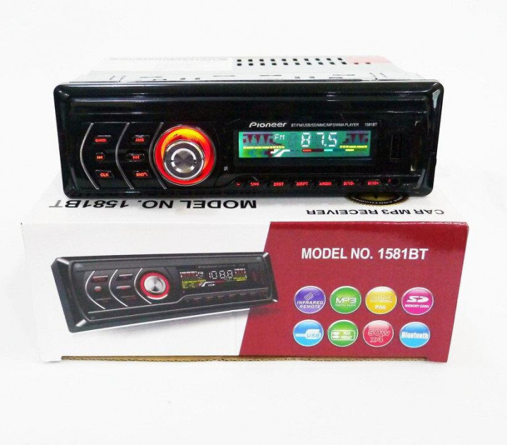 Автомагнитола С Пультом Pioneer 1DIN MP3-1581 RGB