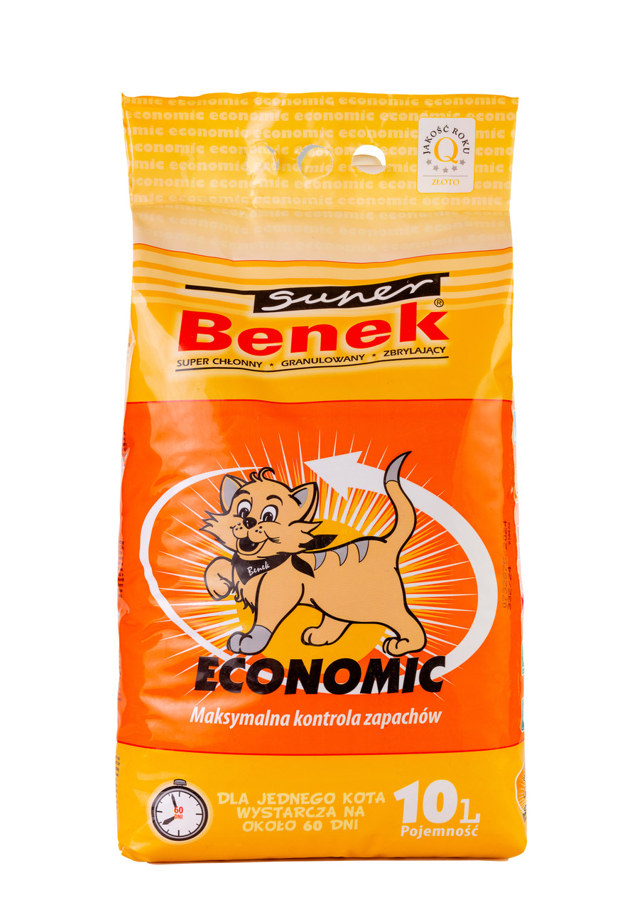 Наполнитель бентонитовый для кошачьих туалетов Super Benek Экономик 10 л (7013709)