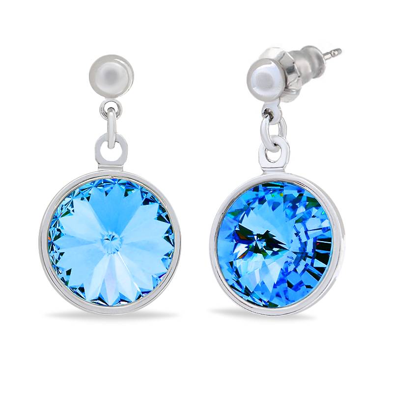 Сережки KOBI Rivoli Kolo 12 мм зі Swarovski (7740-1076-12-32)
