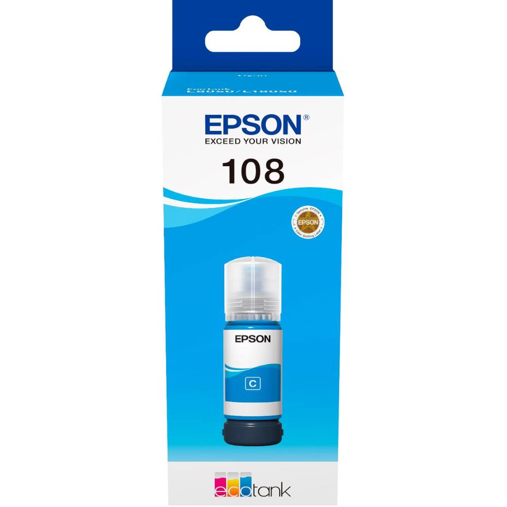 Контейнер с чернилами Epson 108 70 мл Cyan L8050/18050 C13T09C24A (10917)