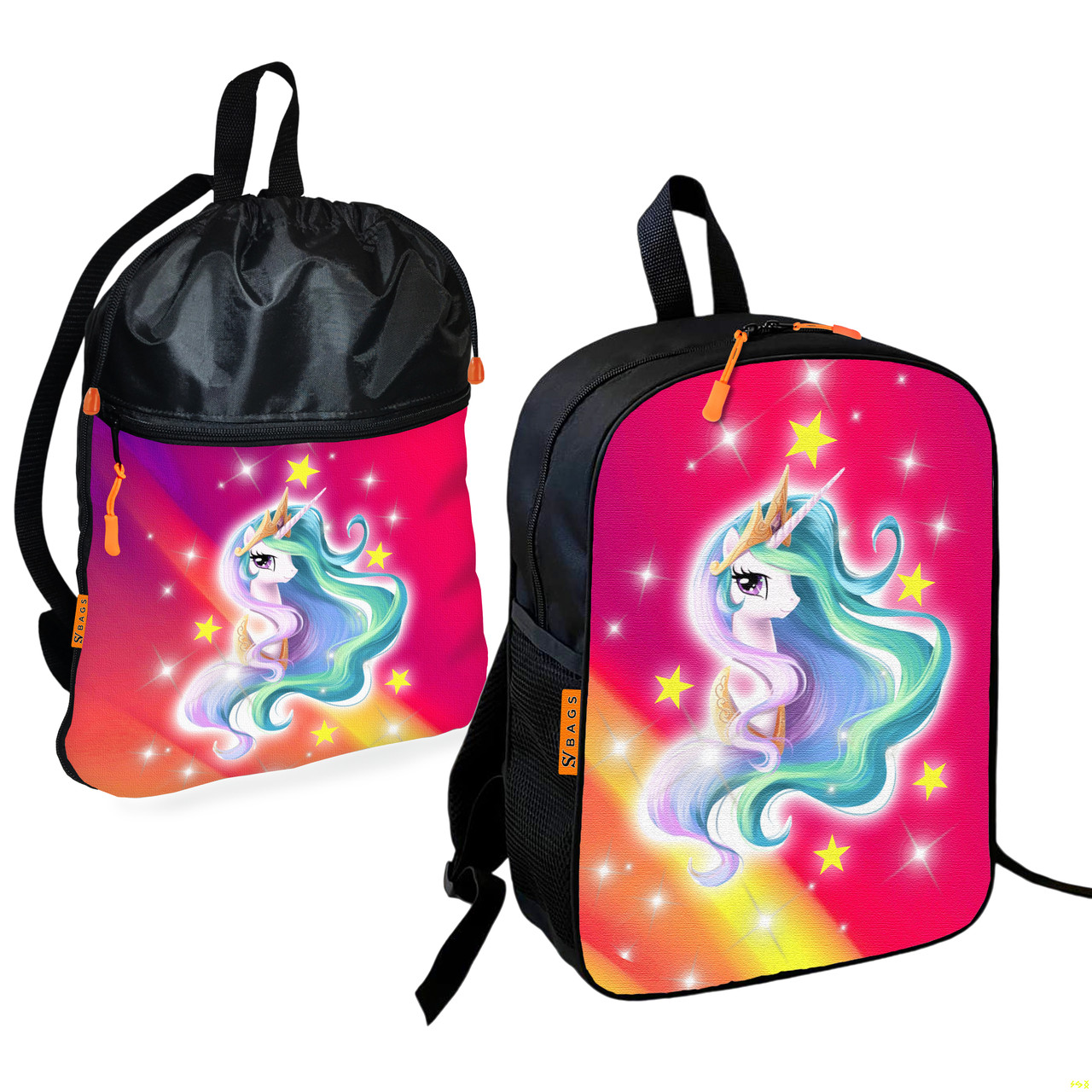 Дитячий шкільний рюкзак з сумкою для взуття My Little Pony, набір 2 шт