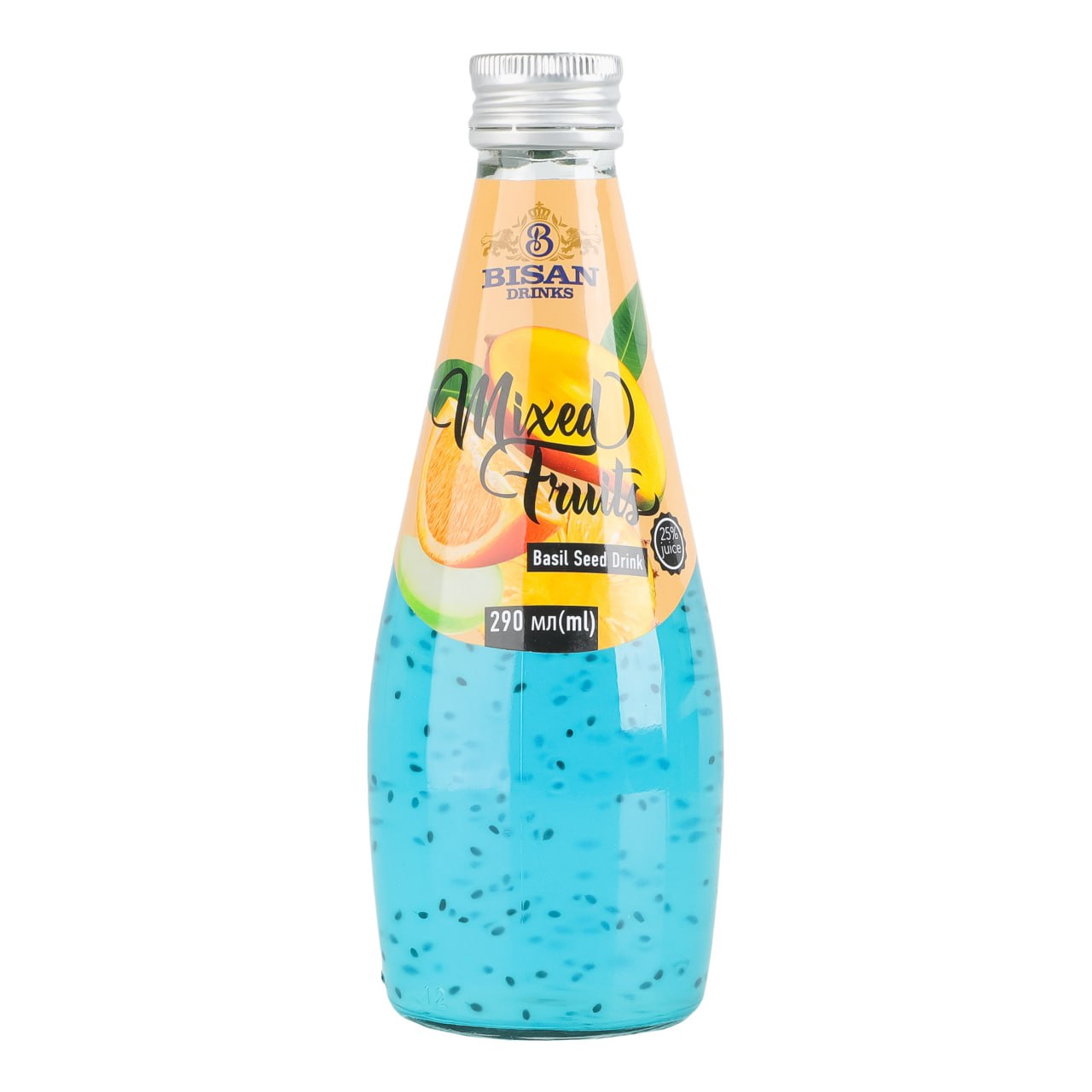 Напиток сокосодержащий Basil Seed Drink Mixed Fruit BISAN 290 мл 4820186125009