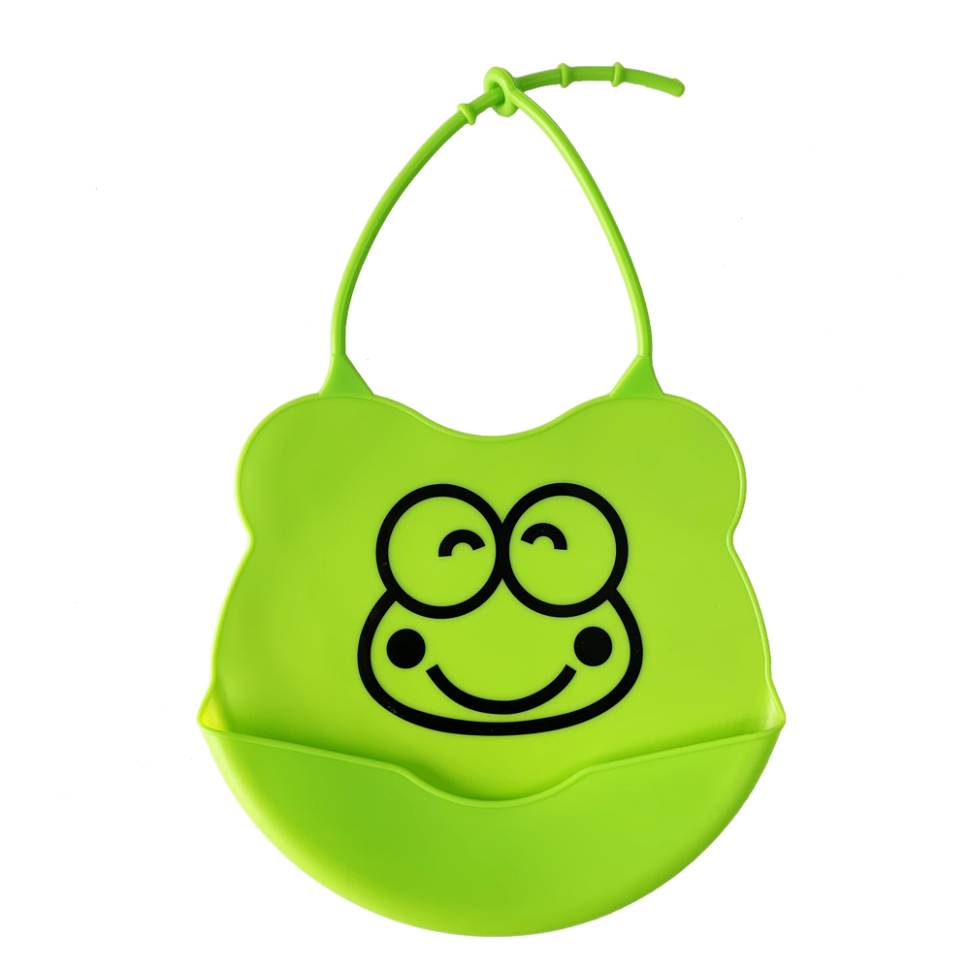 Детский слюнявчик Мини Mega Zayka MGZ-0604(Green) силиконовый