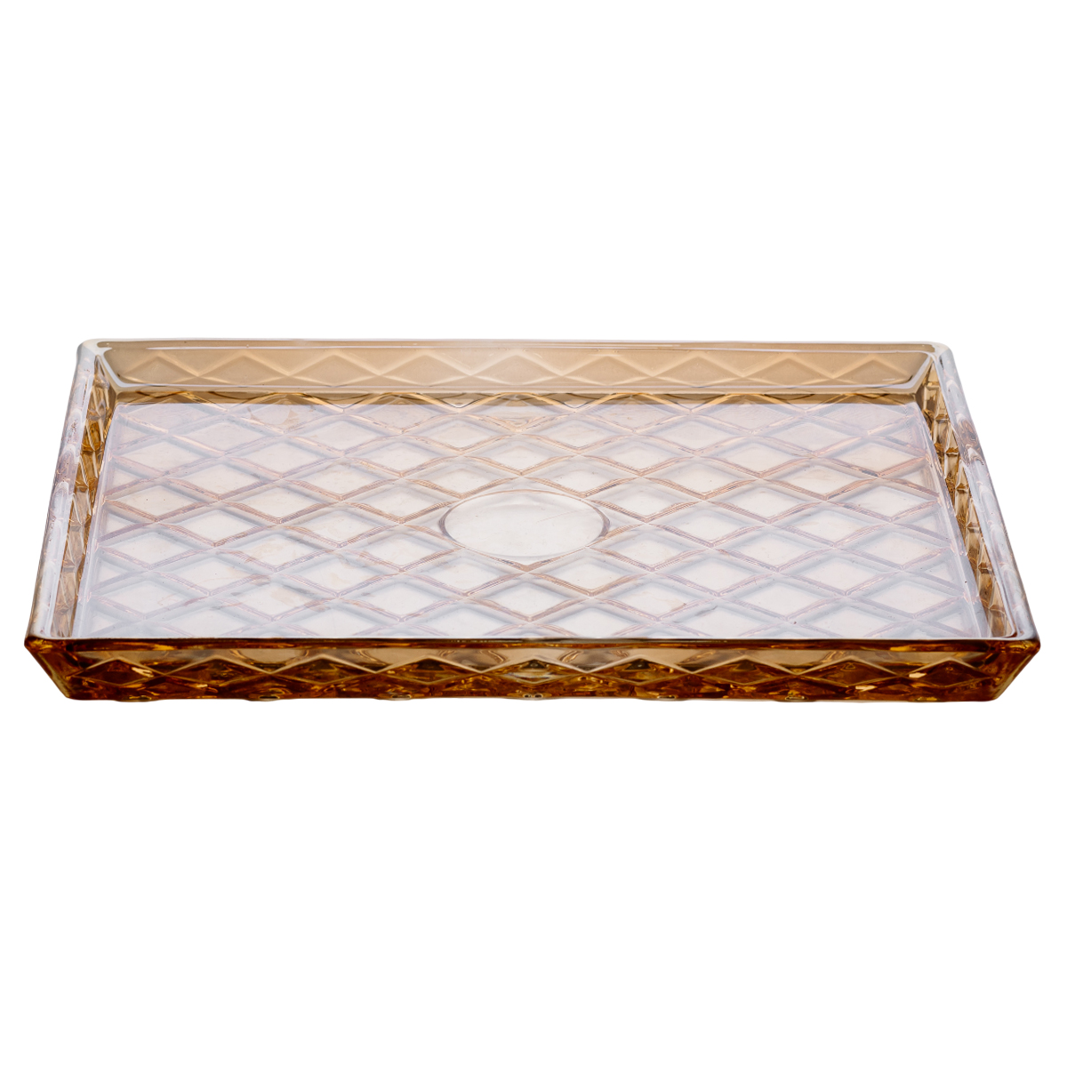 Блюдо для закусок YIWU Lirmartur facet 24.5x20.5x2 см Коричневый (HP-YH-53)