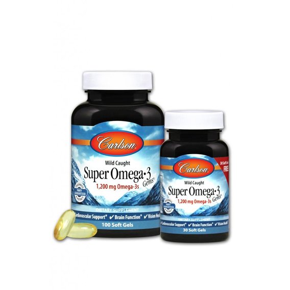 Омега 3 Carlson Labs Super Omega-3 Gems 100+30 Soft Gels