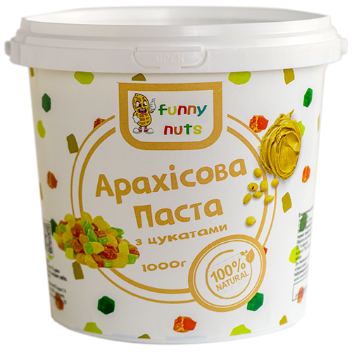 Арахисовая паста Funny Nuts с цукатами 1000 г (1313014303)