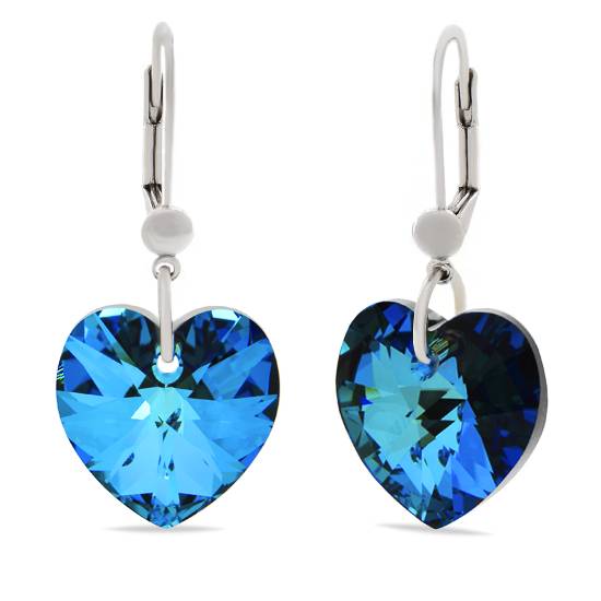 Сережки KOBI Heart зі Swarovski 18 мм (7440-9241-46)