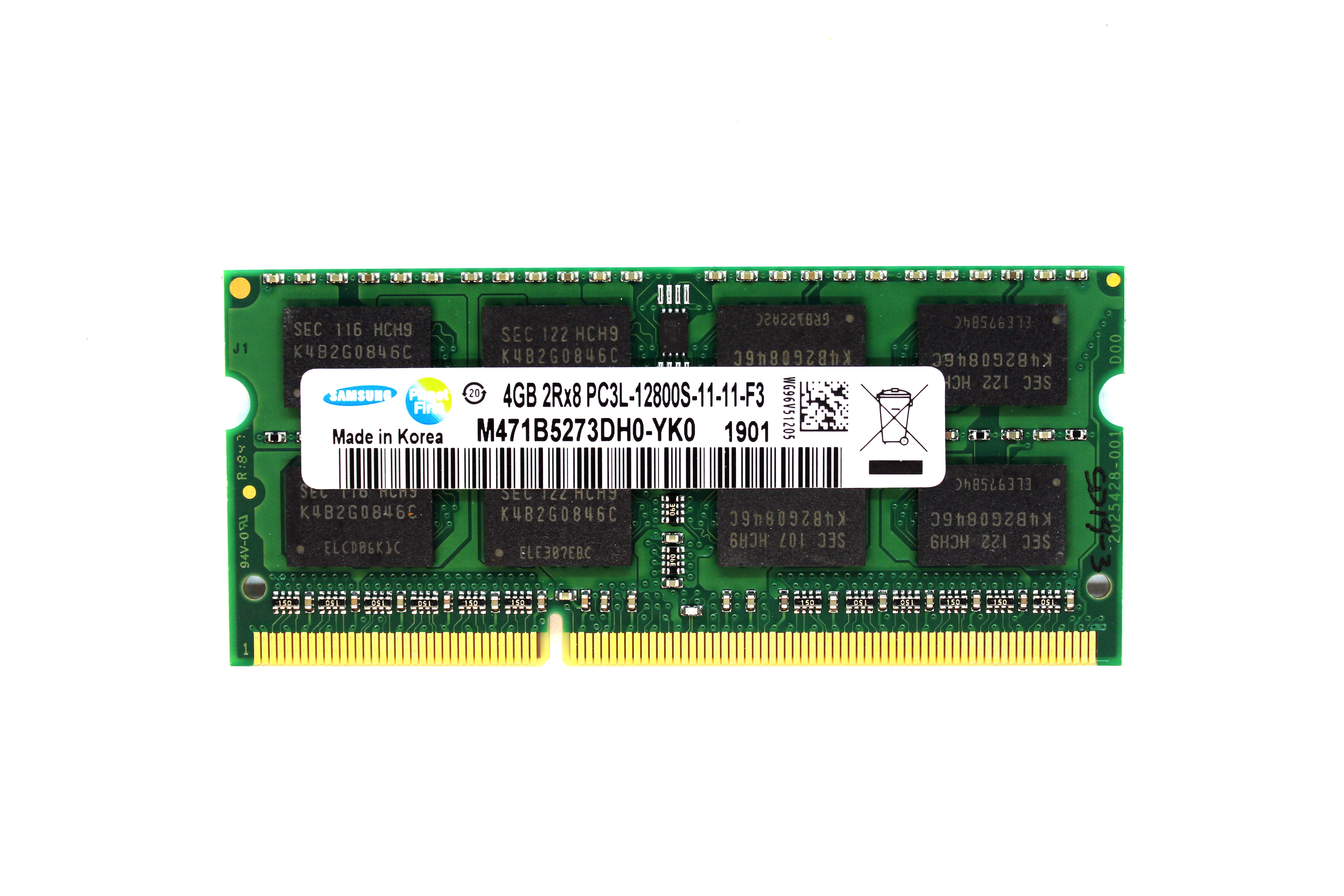 Оперативная память Samsung SODIMM DDR3L-1600 4GB PC3L-12800S (M471B5273DH0-YK0) (1,35V)