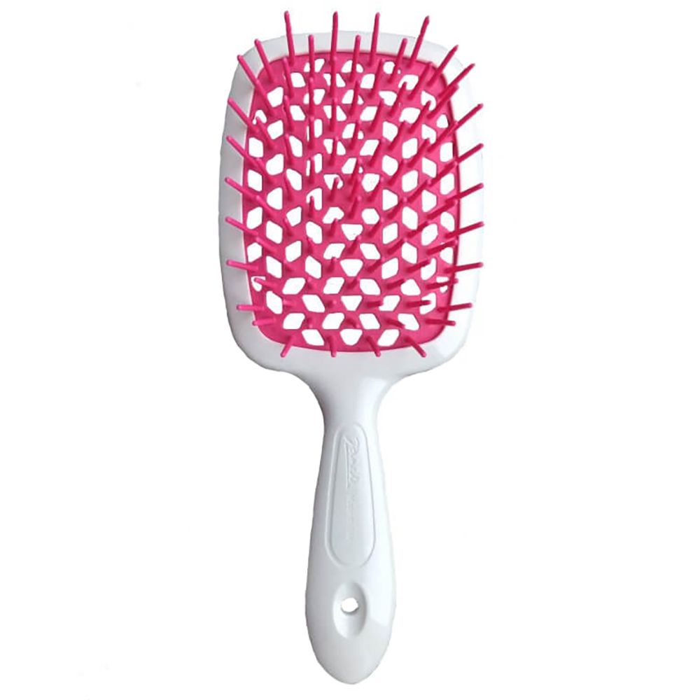 Щітка для волосся біла з фуксією Superbrush Janeke