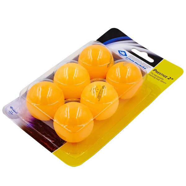 Мячи Donic Prestige 2* 40+ 6шт orange 658028
