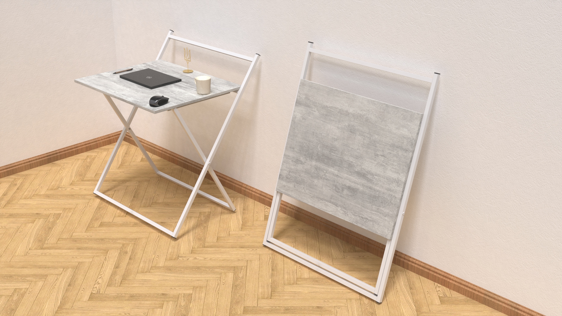 Купити Стіл трансформер Компакт 1 Ferrum-decor 750x790x720 Білий метал ...