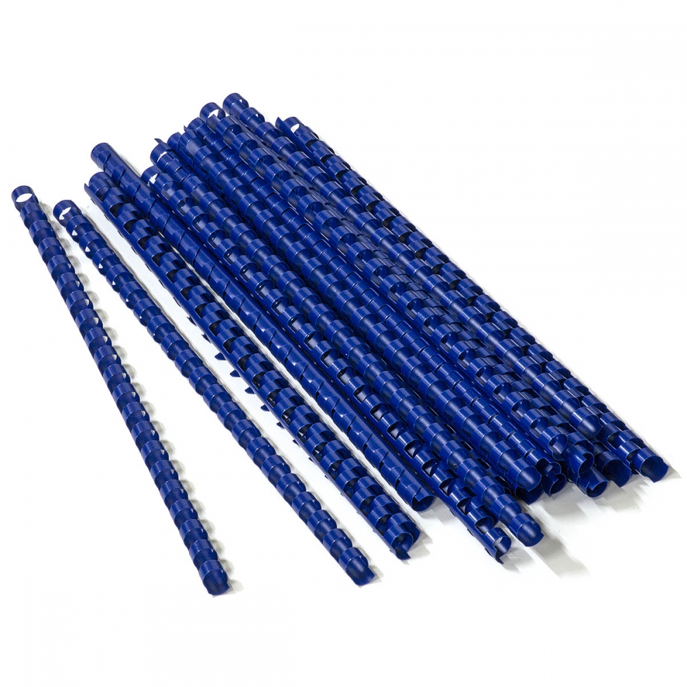 Пружини пластикові для палітурки Agent A4 50 шт 25 мм Сині (8888821250031)